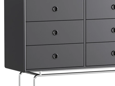 Stylish Wood Sideboard 3D Model