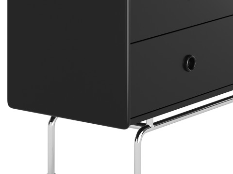 Stylish Wood Sideboard Modello 3D