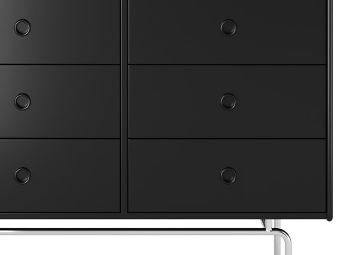 Stylish Wood Sideboard Modello 3D
