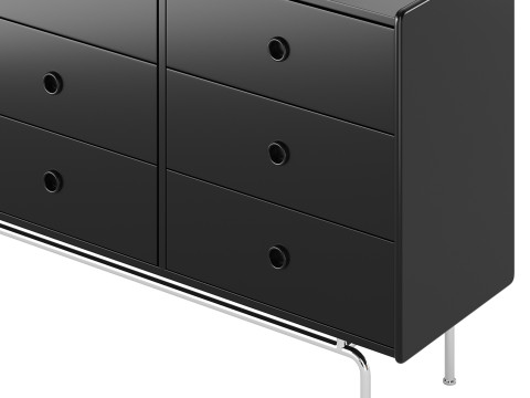 Stylish Wood Sideboard Modello 3D