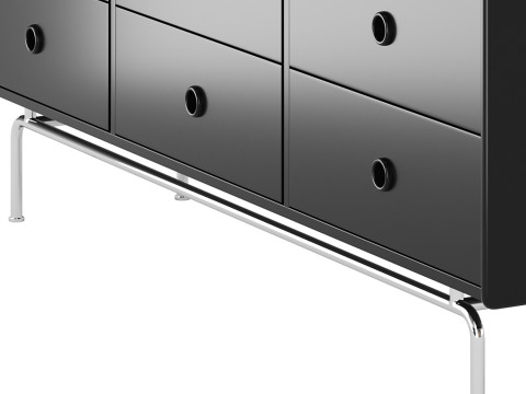 Stylish Wood Sideboard Modello 3D