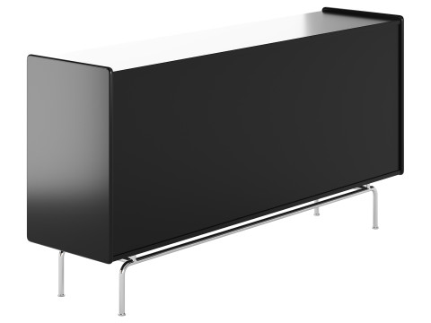 Stylish Wood Sideboard Modello 3D