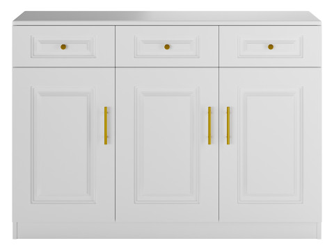 Sumptuous White Wood Sideboard Credenza 3D मॉडल