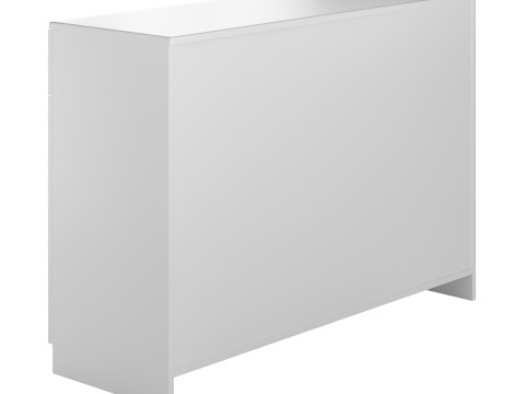 Sumptuous White Wood Sideboard Credenza 3D मॉडल