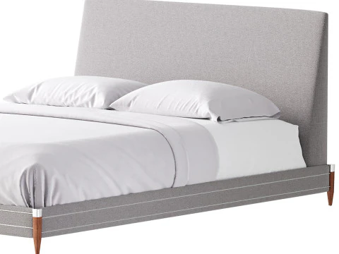 TIBURON MINK UPHOLSTERED QUEEN BEDl 3D Model
