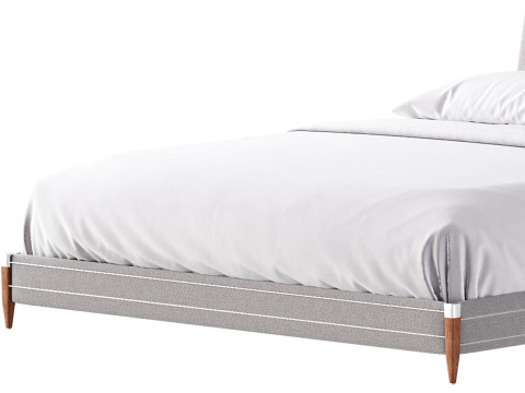 TIBURON MINK UPHOLSTERED QUEEN BEDl 3D मॉडल