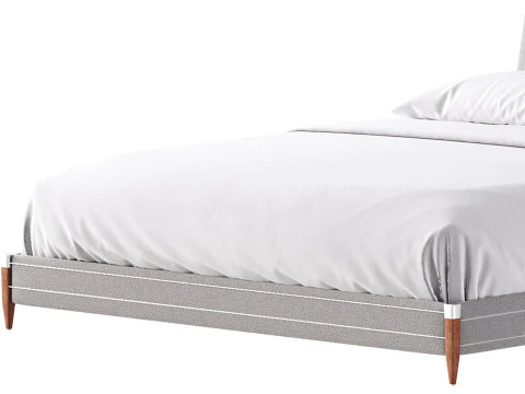 TIBURON MINK UPHOLSTERED QUEEN BEDl 3D Model