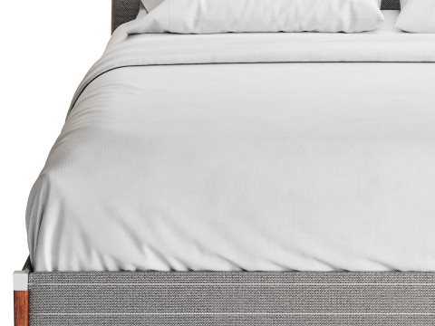 TIBURON MINK UPHOLSTERED QUEEN BEDl 3D मॉडल