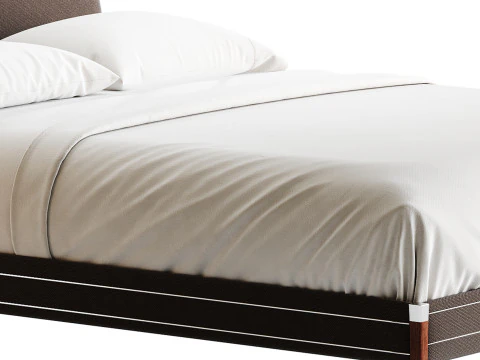 TIBURON MINK UPHOLSTERED QUEEN BEDl 3D Model