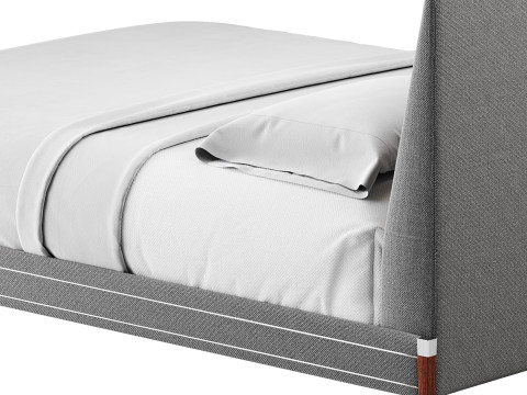 TIBURON MINK UPHOLSTERED QUEEN BEDl 3D मॉडल
