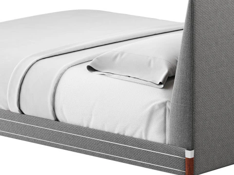 TIBURON MINK UPHOLSTERED QUEEN BEDl 3D Model