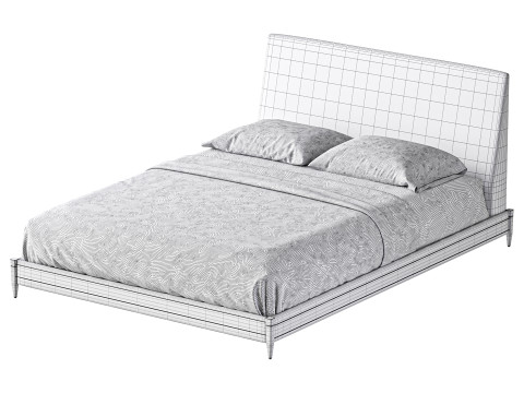 TIBURON MINK UPHOLSTERED QUEEN BEDl 3D मॉडल