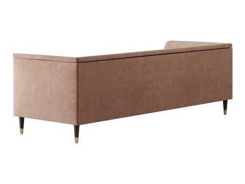 TUFTED CREAM WHITE VELVET SOFA 3Dモデル