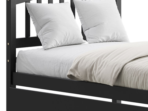 Twin Size Platform Bed Wood Bed 3D Модель