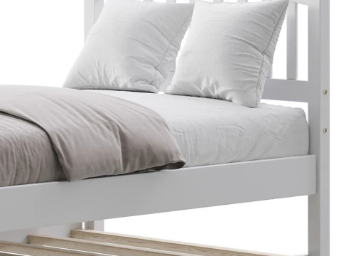 Twin Size Platform Bed Wood Bed 3D Model