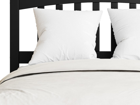 Twin Size Platform Bed Wood Bed 3D Модель