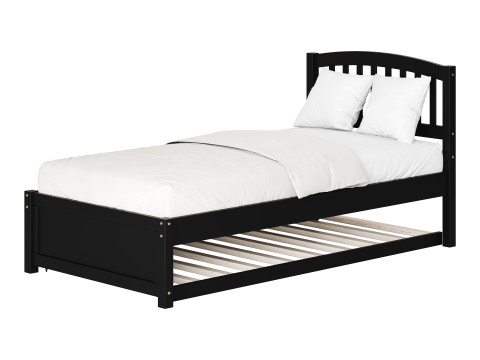 Twin Size Platform Bed Wood Bed 3D Модель