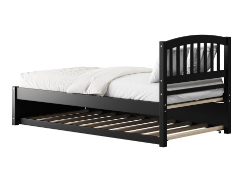 Twin Size Platform Bed Wood Bed 3D Модель