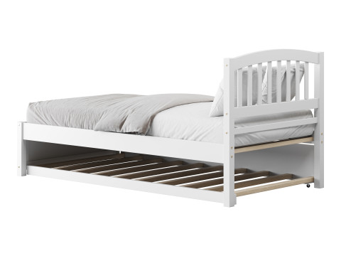 Twin Size Platform Bed Wood Bed 3D Модель