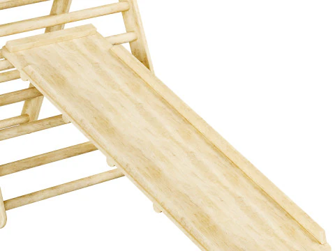 Childrens wooden pikler exercise machine with weight Varnish 3D Model