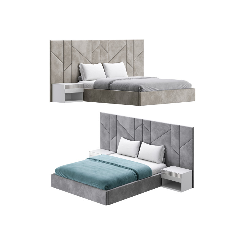 VERCELLI III BED Modèle 3D .c4d .max .obj .3ds .fbx .stl .blend 