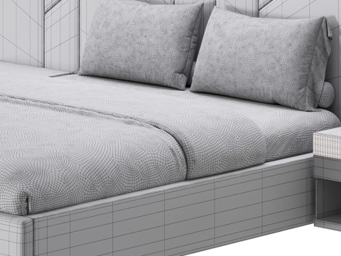 VERCELLI III BED Modèle 3D