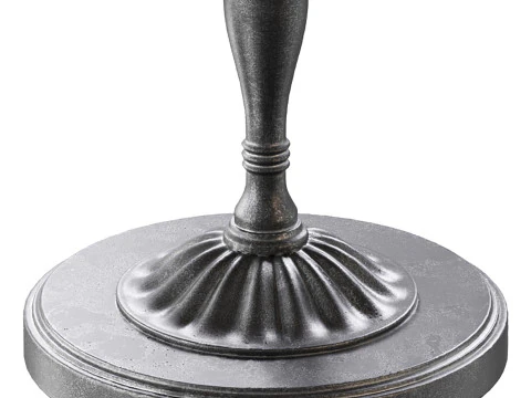 Vintage Round Side Table 3D Model