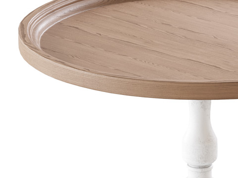 Vintage Round Side Table Modelo 3D