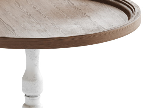 Vintage Round Side Table Modelo 3D