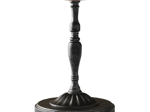 Vintage Round Side Table 3D Model