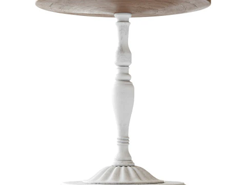 Vintage Round Side Table 3D Model