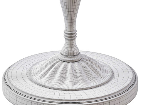Vintage Round Side Table Modelo 3D