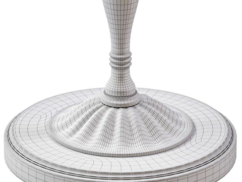 Vintage Round Side Table 3D Model