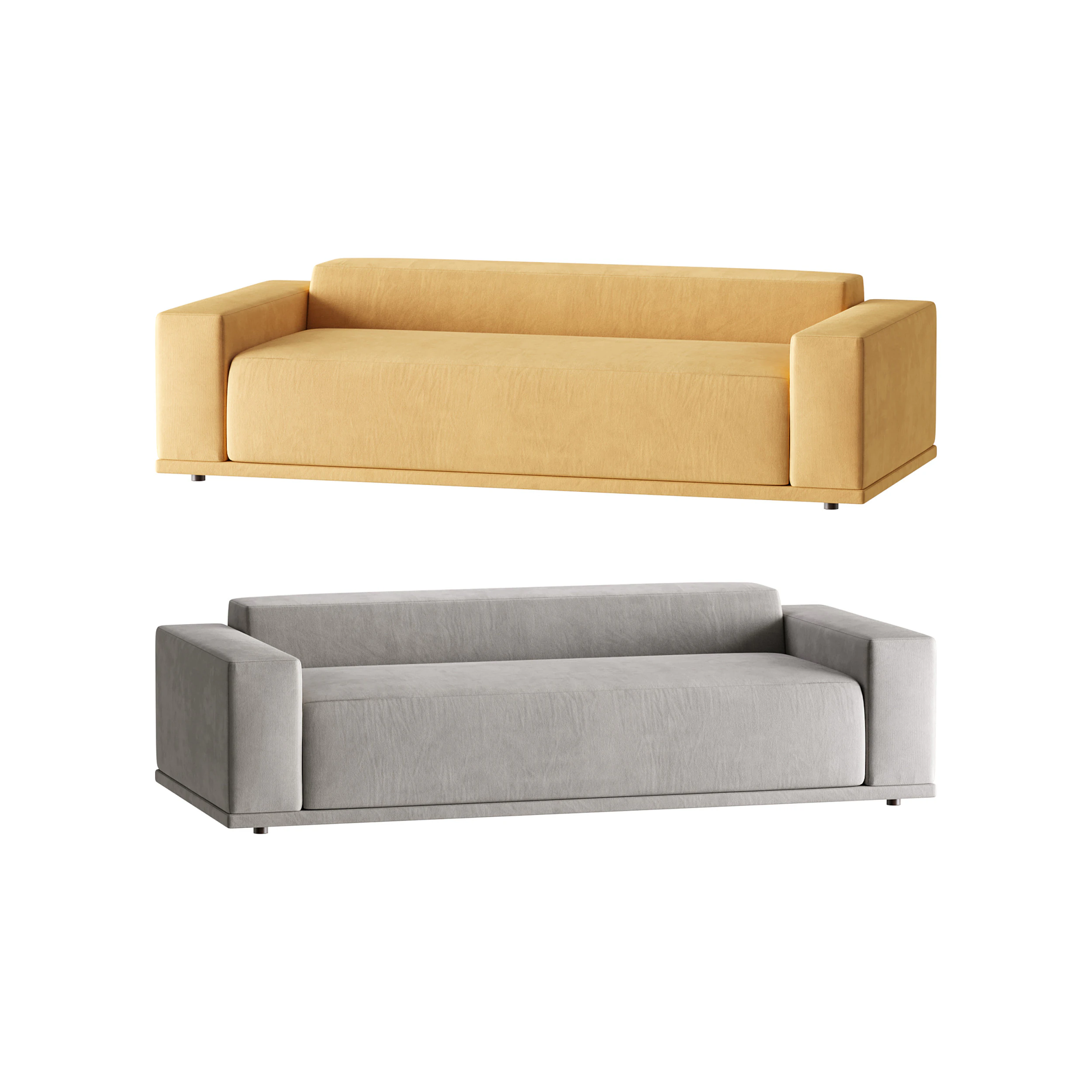 WHEAT PERFORMANCE VELVET SOFA 3D Model .c4d .max .obj .3ds .fbx .stl .blend 
