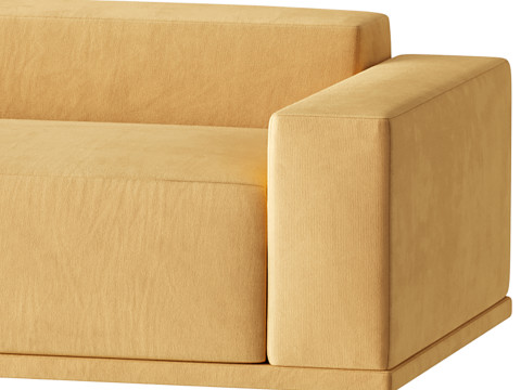 WHEAT PERFORMANCE VELVET SOFA 3D मॉडल