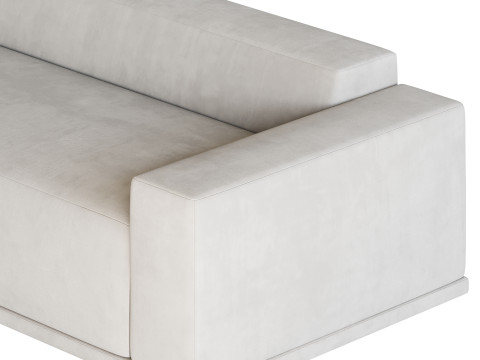 WHEAT PERFORMANCE VELVET SOFA 3D मॉडल