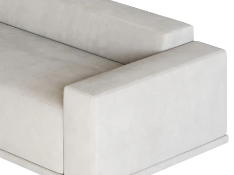WHEAT PERFORMANCE VELVET SOFA 3D Model