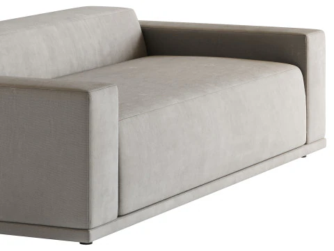 WHEAT PERFORMANCE VELVET SOFA 3D Model