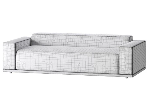 WHEAT PERFORMANCE VELVET SOFA 3D Model