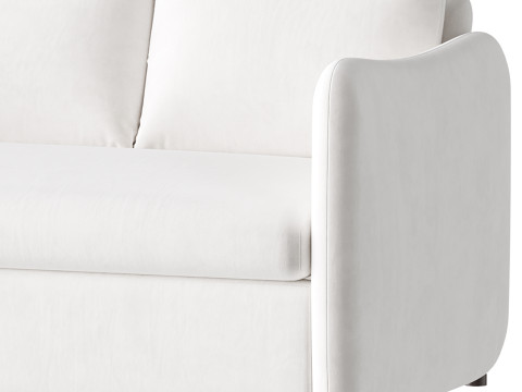 WHITE PERFORMANCE FABRIC SLEEPER SOFA 3D मॉडल