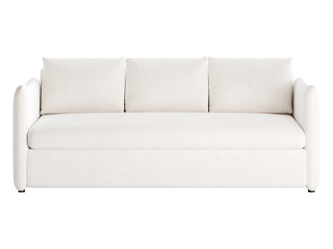 WHITE PERFORMANCE FABRIC SLEEPER SOFA 3D मॉडल