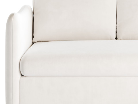 WHITE PERFORMANCE FABRIC SLEEPER SOFA 3D मॉडल