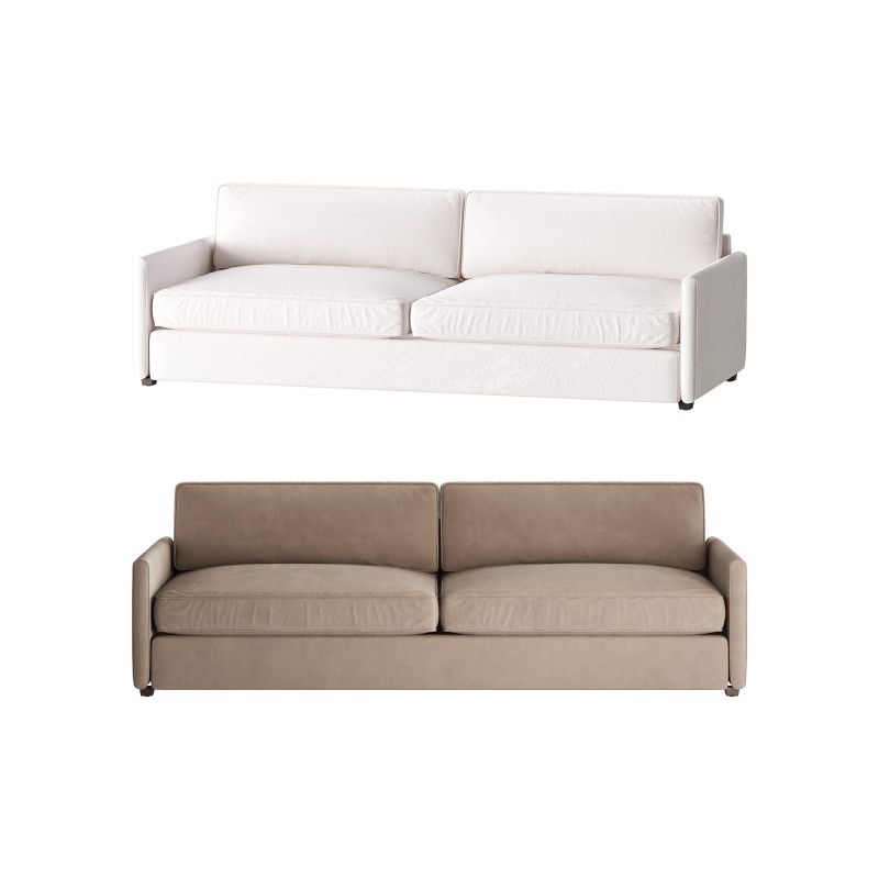 WHITE PERFORMANCE FABRIC SOFA Modèle 3D .c4d .max .obj .3ds .fbx .stl .blend 