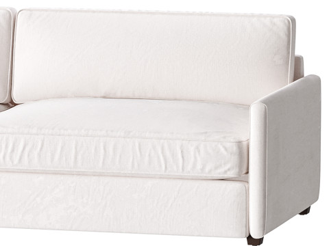WHITE PERFORMANCE FABRIC SOFA Modèle 3D