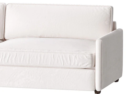 WHITE PERFORMANCE FABRIC SOFA 3D Model