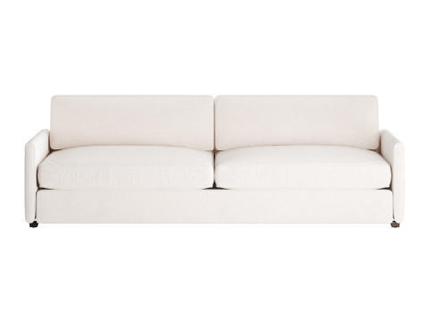 WHITE PERFORMANCE FABRIC SOFA Modèle 3D