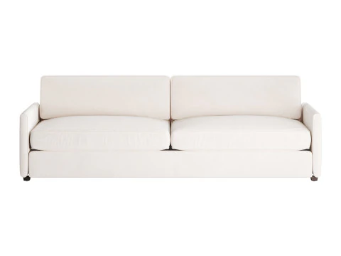 WHITE PERFORMANCE FABRIC SOFA 3D Model