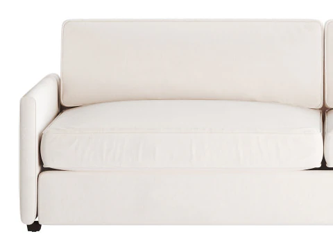 WHITE PERFORMANCE FABRIC SOFA 3D Model