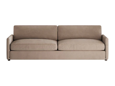 WHITE PERFORMANCE FABRIC SOFA 3D Model