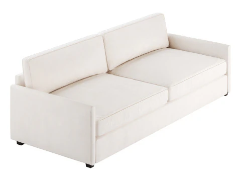 WHITE PERFORMANCE FABRIC SOFA 3D Model